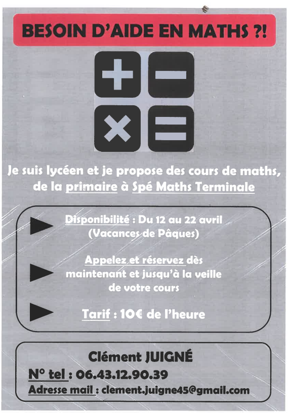 Besoin d’aide en mathématiques ?