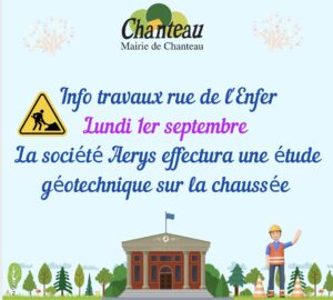 Info travaux ⚠️ : lundi 1er septembre