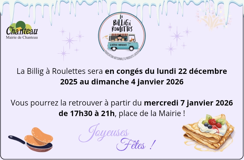 Place de la Mairie : Congés de la Billig à Roulettes