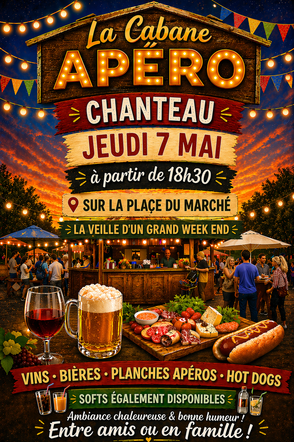 La Cabane Apéro – Jeudi 7 Mai 2026 – Place de la Mairie